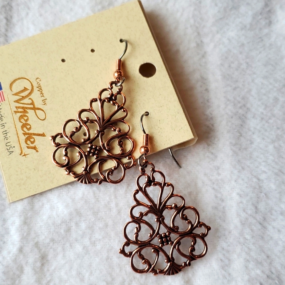 Copper Dangle Earrings